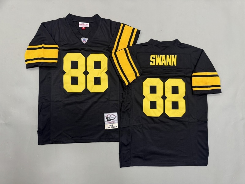Men 2025 Pittsburgh Steelers #88 Swann black Throwback Limited NFL Jersey style 001->pittsburgh steelers->NFL Jersey